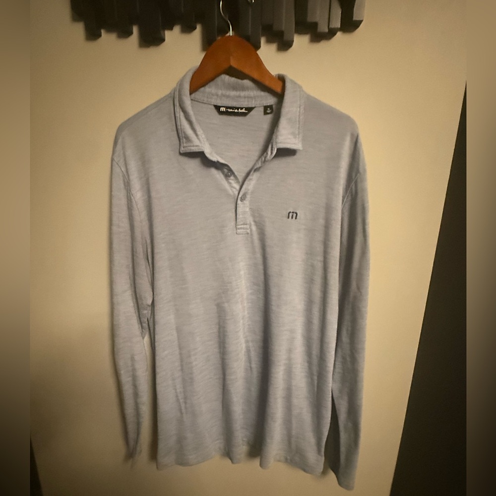 TravisMathew Polo XL Blue Golf Shirt Indian Springs Ranch-Eureka Montana